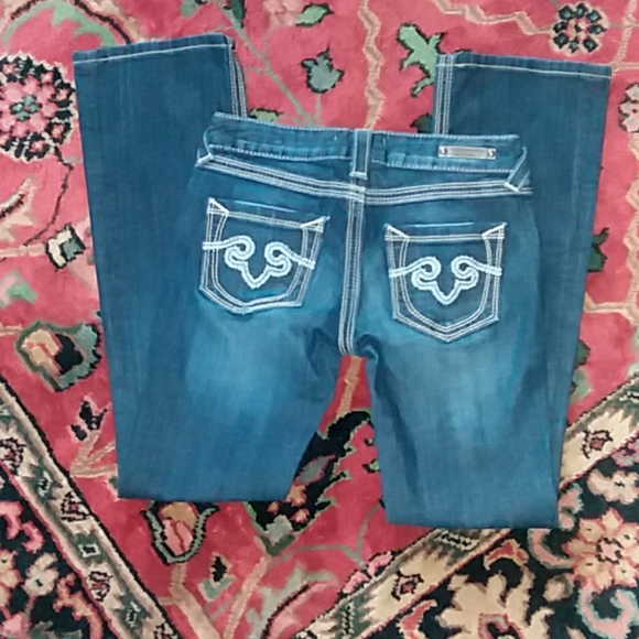 🎈ReRock for Express barely boot Jeans - Picture 4 of 8